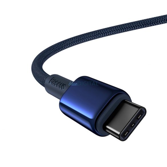 Cablu Baseus Tungsten Gold USB-C / USB-C 100W 2m - bleumarin