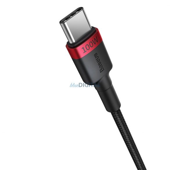 Kabel Baseus Cafule USB-C / USB-C 100W 2 m - czerwono-czarny i czarno-szary (2 szt.)