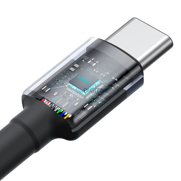 Kabel Baseus Cafule USB-C / USB-C 100W 2 m - czerwono-czarny i czarno-szary (2 szt.)