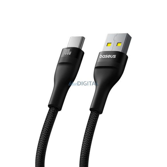 Cablu Baseus Flash 2 USB-A / USB-C 100W 2 m - negru