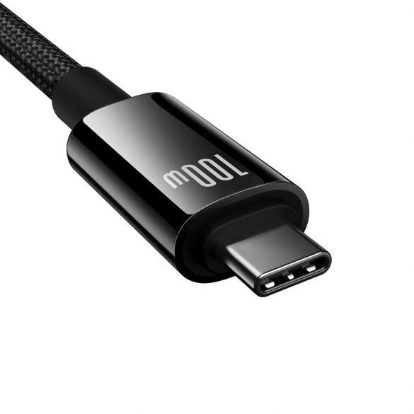 Cablu Baseus Tungsten Gold USB-C 3.2 / USB-C 3.2 100W 4K 60Hz 1.5m - negru