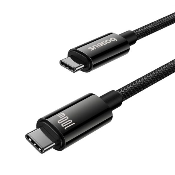 Cablu Baseus Tungsten Gold USB-C 3.2 / USB-C 3.2 100W 4K 60Hz 1.5m - negru