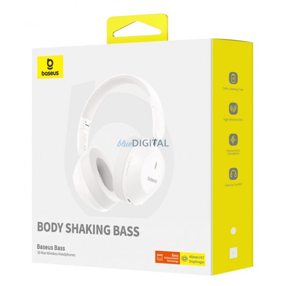 Căști fără fir Baseus Bass 30 Max Bluetooth 5.3 - alb