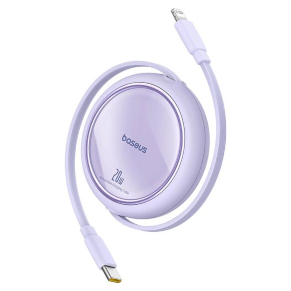 Cablu USB-C / Lightning retractabil Baseus Free2Pull 20W 1m - violet