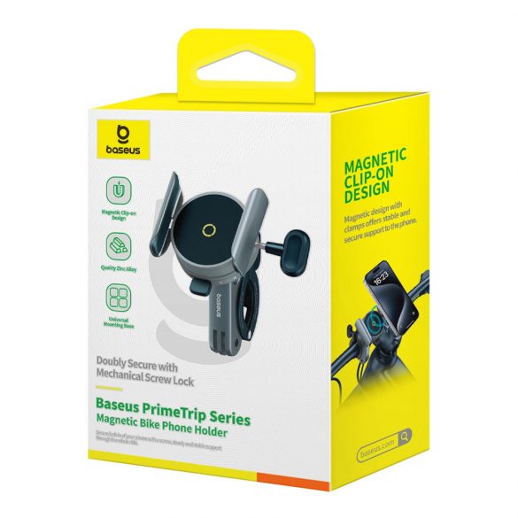 Suport magnetic pentru telefon Baseus PrimeTrip pentru biciclete / scuter / scuter - negru