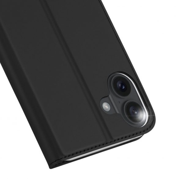 Etui Dux Ducis Skin Pro pe iPhone 16 z klapką i miejscem na kartę - czarne