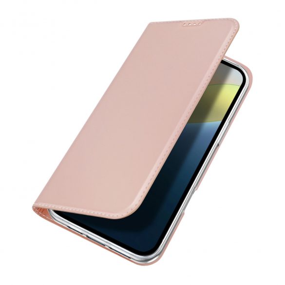 Etui Dux Ducis Skin Pro pentru iPhone 16 z klapką i miejscem na kartę - różowe