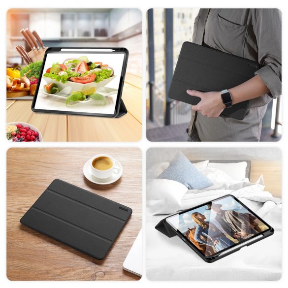 Dux Ducis Domo husă flip și smart sleep pentru iPad Pro 11" 2024 - neagră