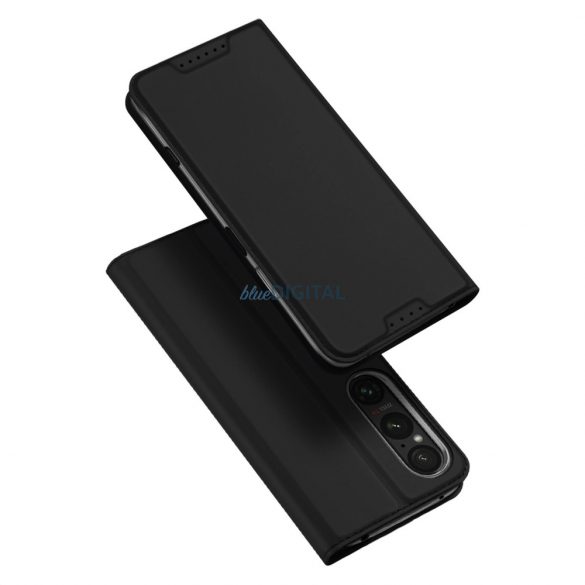 Husa Dux Ducis Skin Pro cu clapa si slot pentru card pentru Sony Xperia 1VI - neagra