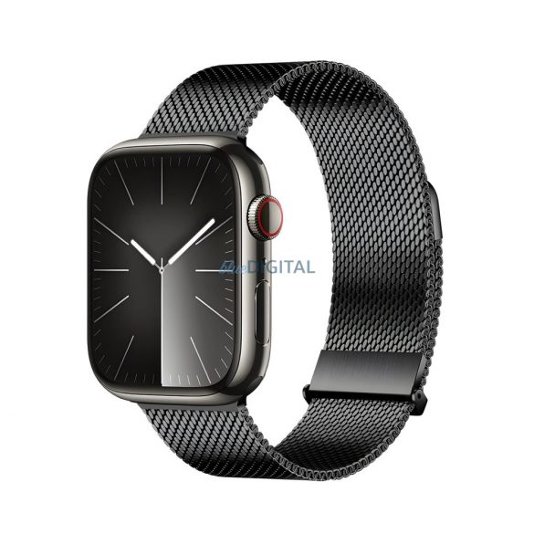 Curea Dux Ducis Milanese Pro pentru Apple Watch 42/44/45/49 mm - Negru