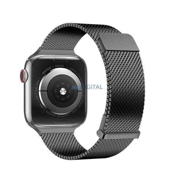 Curea Dux Ducis Milanese Pro pentru Apple Watch 42/44/45/49 mm - Negru