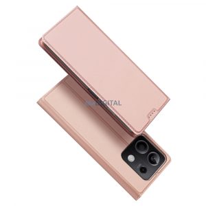 Husă Dux Ducis Skin Pro cu clapă și slot pentru card pentru Xiaomi Redmi Note 13 5G - roz