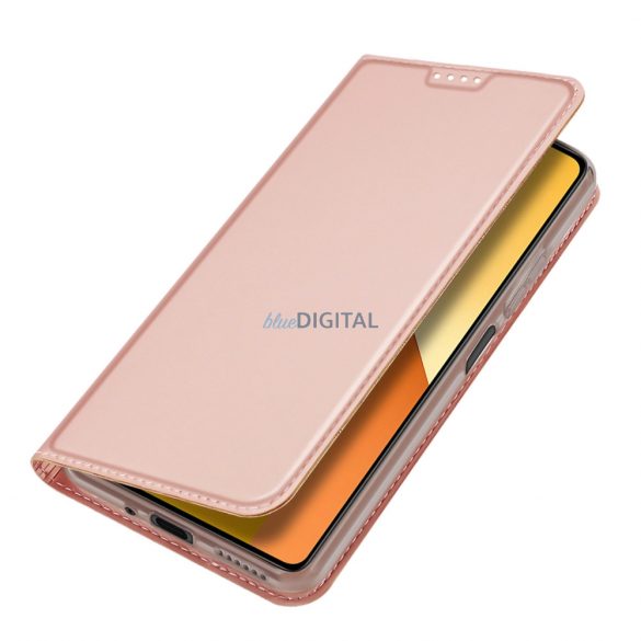 Husă Dux Ducis Skin Pro cu clapă și slot pentru card pentru Xiaomi Redmi Note 13 5G - roz