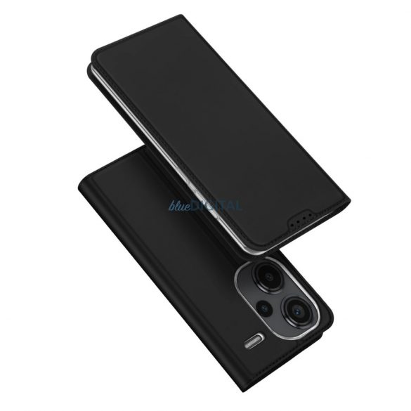 Husă Dux Ducis Skin Pro cu clapă și slot pentru card pentru Xiaomi Redmi Note 13 Pro+ 5G - neagră