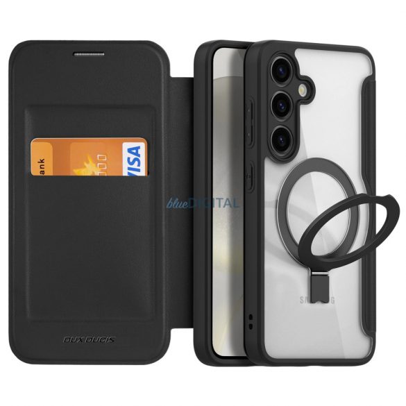 Husa Dux Ducis Skin X Pro cu inel magnetic / suport pentru Samsung S24 - neagra