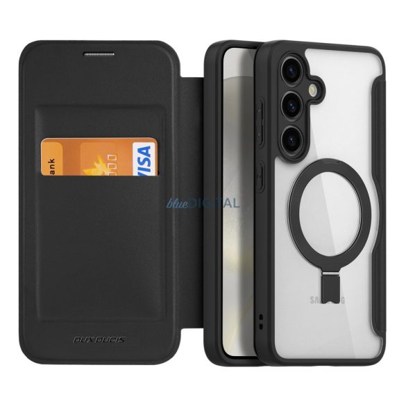 Husa Dux Ducis Skin X Pro cu inel magnetic / suport pentru Samsung S24 - neagra