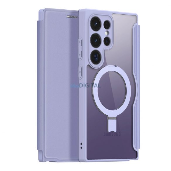 Husa Dux Ducis Skin X Pro cu clapa si inel magnetic pentru Samsung S24 Ultra - violet