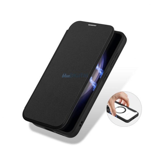 Husa Dux Ducis Skin X Pro pentru Samsung S24 cu inel magnetic si clapa - neagra