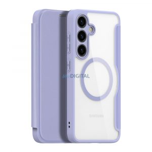 Husă Dux Ducis Skin X Pro pentru Samsung S24+ cu inel magnetic și clapetă - mov