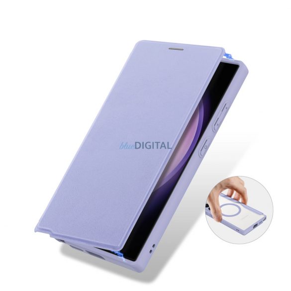 Husa Dux Ducis Skin X Pro pentru Samsung S24 Ultra cu inel magnetic si clapa - violet