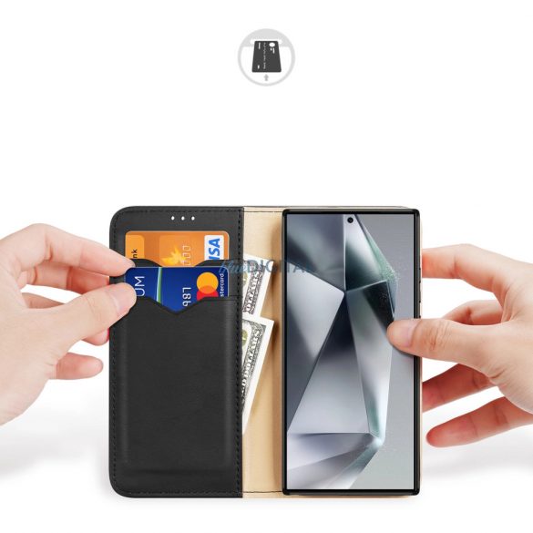 Husa Dux Ducis Hivo cu clapa si blocare RFID pentru Samsung S24 Galaxy Ultra - neagra