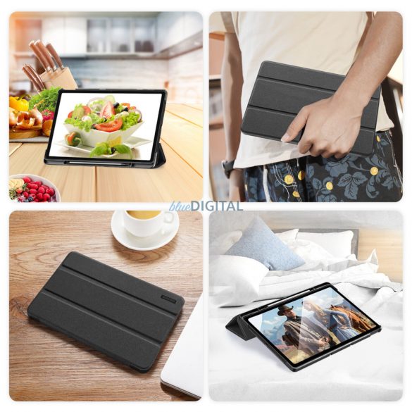 Husa Smart Sleep Dux Ducis Domo pentru tableta Lenovo Tab P12 12.7'' - neagra