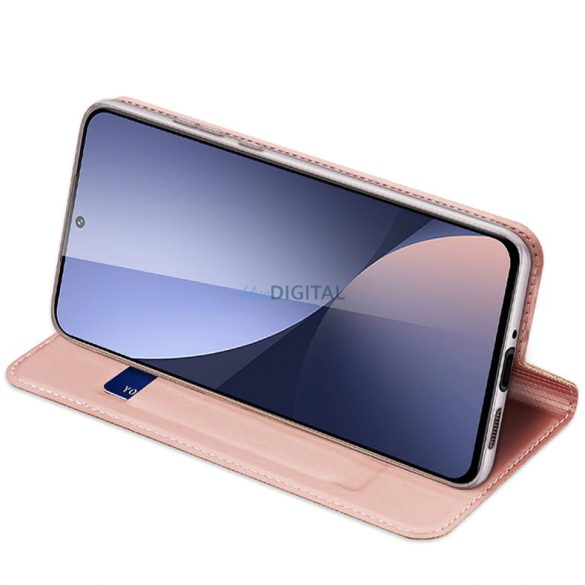 Dux Ducis Skin Pro flip husă, portofel și stand pentru Xiaomi Poco M6 Pro / Redmi 12/12R - roz