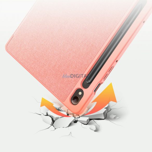 Husa Dux Ducis Domo Samsung Galaxy Tab S9 FE cu suport - roz