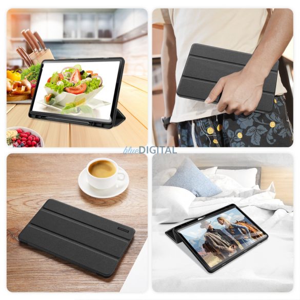 Husa stylus Dux Ducis Toby cu functie smart sleep pentru tableta Samsung Tab A9 Plus 11" - neagra