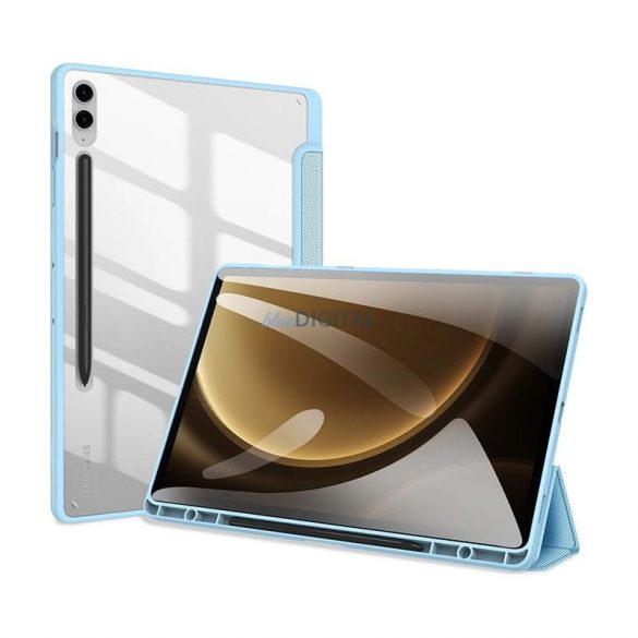 Husă Dux Ducis Toby cu suport flip pentru Samsung Galaxy Tab S9 FE - albastru