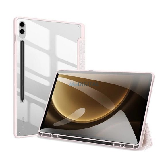 Husa Dux Ducis Toby cu suport rabatabil pentru Samsung Galaxy Tab S9 FE - roz