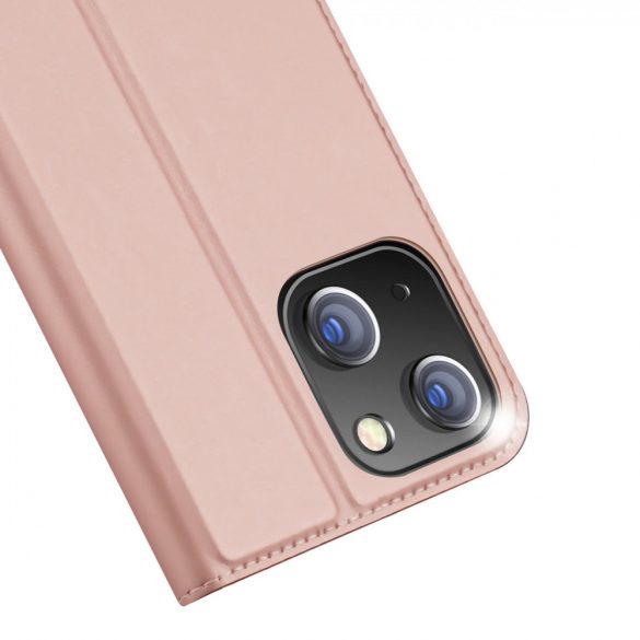 Husa portofel Dux Ducis Skin Pro pentru iPhone 15 - Roz