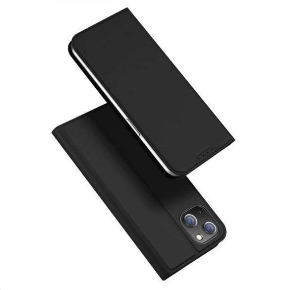 Husa portofel Dux Ducis Skin Pro pentru iPhone 15 Plus - Neagra