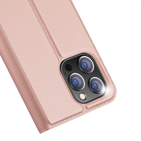 Husa portofel Dux Ducis Skin Pro pentru iPhone 15 Pro - roz