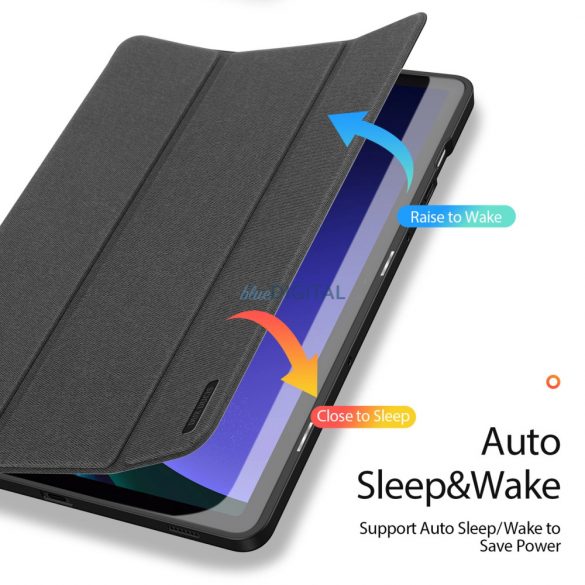 Husa Dux Ducis Domo cu clapeta si smart sleep pentru Samsung Galaxy Tab S9 - neagra