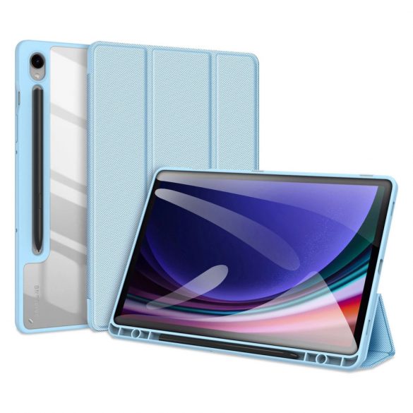 Husa Dux Ducis Toby cu clapa si suport pentru Samsung Galaxy Tab S9 / S9 FE - albastra