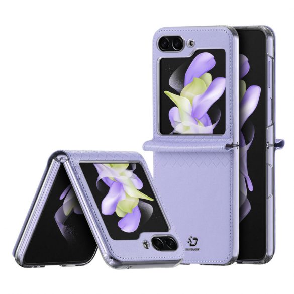 Samsung Galaxy Z Flip5 5G FlipHusădin piele Wallet Husă spate Dux Ducis Bril - Violet