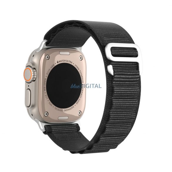 Curea cu cataramă sport pentru Apple Watch 9/8/7/6/SE/5/4/3/2/1 (41, 40, 38 mm) Curea Dux Ducis Versiune GS - Negru