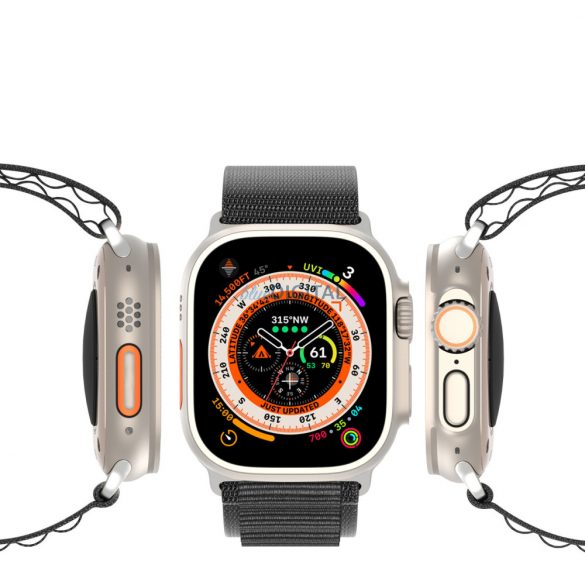 Curea cu cataramă sport pentru Apple Watch 9/8/7/6/SE/5/4/3/2/1 (41, 40, 38 mm) Curea Dux Ducis Versiune GS - Negru