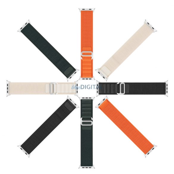 Curea sport cu cataramă pentru Apple Watch 9 / 8 / 7 / 6 / SE / 5 / 4 / 3 / 2 / 1 (41, 40, 38 mm) Dux Ducis Strap GS Version - portocaliu