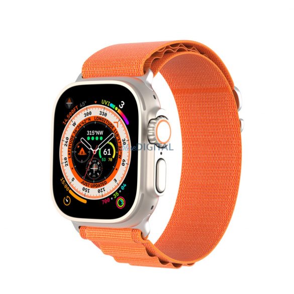 Curea sport cu cataramă pentru Apple Watch 9 / 8 / 7 / 6 / SE / 5 / 4 / 3 / 2 / 1 (41, 40, 38 mm) Dux Ducis Strap GS Version - portocaliu