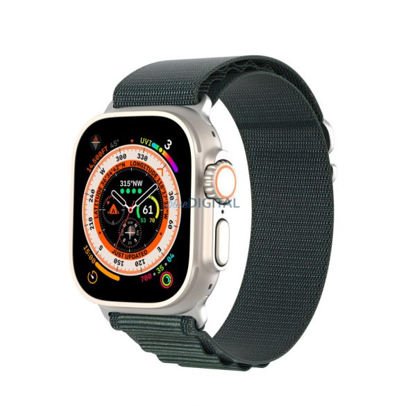 Curea sport cu cataramă pentru Apple Watch 9 / 8 / 7 / 6 / SE / 5 / 4 / 3 / 2 / 1 (41, 40, 38 mm) Dux Ducis Strap GS Version - verde