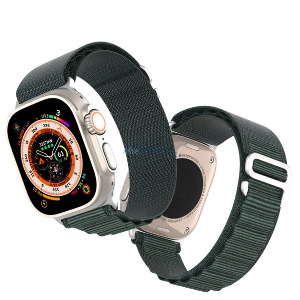 Curea sport cu cataramă pentru Apple Watch 9 / 8 / 7 / 6 / SE / 5 / 4 / 3 / 2 / 1 (41, 40, 38 mm) Dux Ducis Strap GS Version - verde