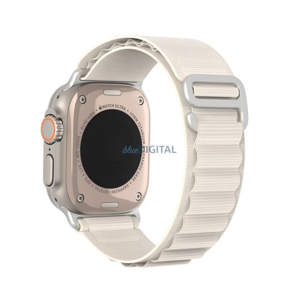 Curea sport cu cataramă pentru Apple Watch Ultra / 9 / 8 / 7 / 6 / SE / 5 / 4 / 3 / 2 / 1 (42, 44, 45, 49 mm) Dux Ducis Strap GS Version - alb