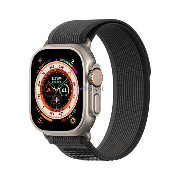 Curea Sport Velcro pentru Apple Watch 9 / 8 / 7 / 6 / SE / 5 / 4 / 3 / 2 / 1 (38, 40, 41 mm) Curea Dux Ducis Versiune YJ - Negru și Gri