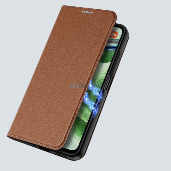 Husa Dux Ducis Skin X2 pentru Xiaomi Redmi Note 12 5G / Poco X5 5G Husa Flip Wallet Stand Maro