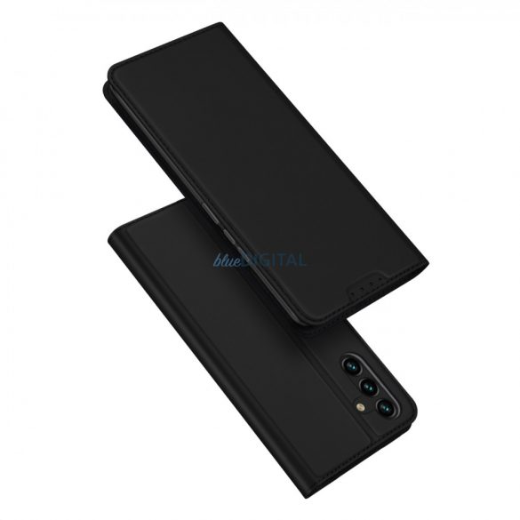 Husă Dux Ducis Skin Pro pentru Samsung Galaxy A14 4G / 5G Husă cu suport pentru portofel pentru carduri, negru