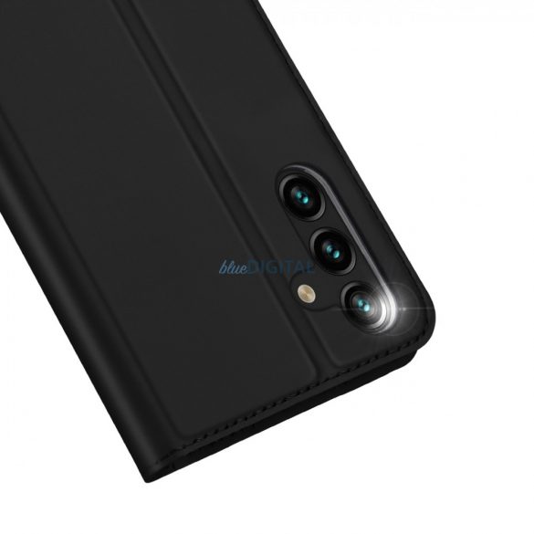 Husă Dux Ducis Skin Pro pentru Samsung Galaxy A14 4G / 5G Husă cu suport pentru portofel pentru carduri, negru