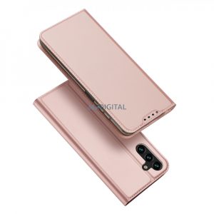 Husă Dux Ducis Skin Pro pentru Samsung Galaxy A14 4G / 5G Flip Cover Card Portport Stand Roz