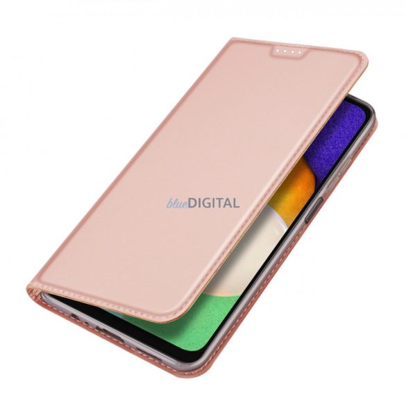 Husă Dux Ducis Skin Pro pentru Samsung Galaxy A14 4G / 5G Flip Cover Card Portport Stand Roz